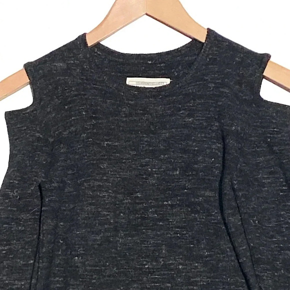 CURRENT/ELLIOTT Women’s melange black cold shoulder sweater with thumbholes med. - Picture 5 of 6